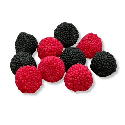 Kingsway Black & Raspberry Berries - Fruit flavour jelly shapes.