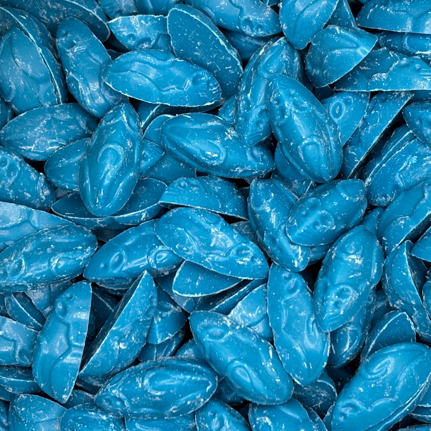 Blue mice - Delicious chocolate flavoured candy pieces.