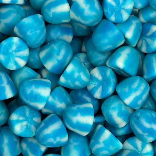 Blue Raspberry Twist Kisses -Blue raspberry flavour jelly sweets.