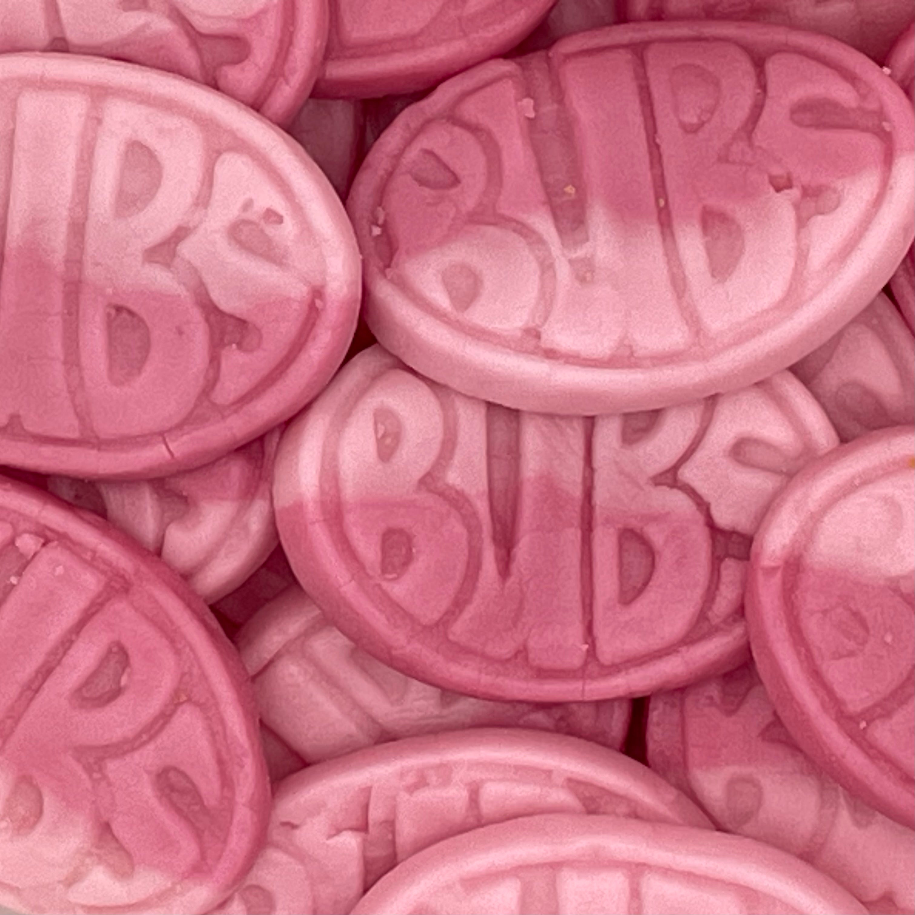 BUBS Wild Strawberry & Pomegranate Ovals - Strawberry & pomergranate flavour foam sweets.