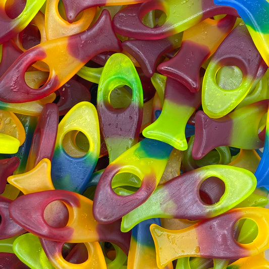 Candycrave Vegan Funky Fish - Chewy jelly sweets, in the shape of a fish.