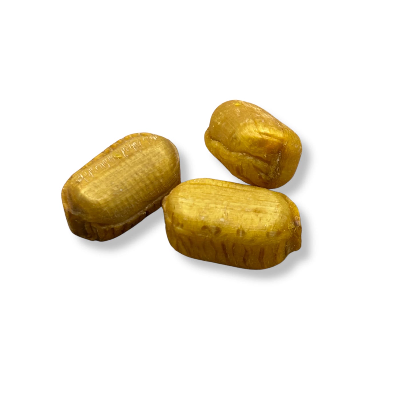 Stockley's Coffee Crunch -Coffee flavoured hard boiled sweets with a milk chocolate centre.