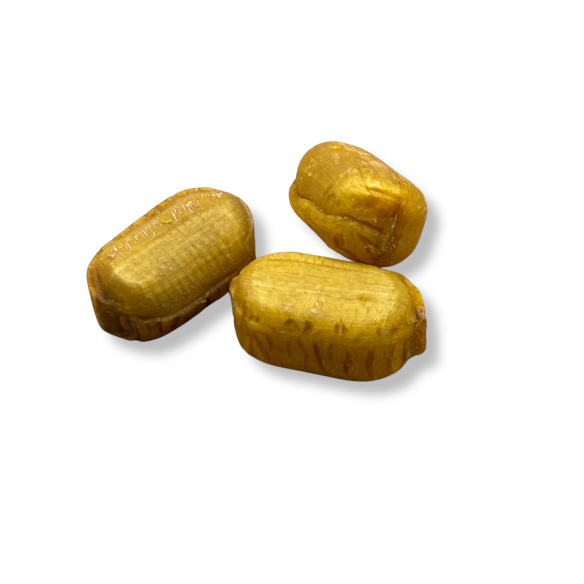 Stockley's Coffee Crunch -Coffee flavoured hard boiled sweets with a milk chocolate centre.