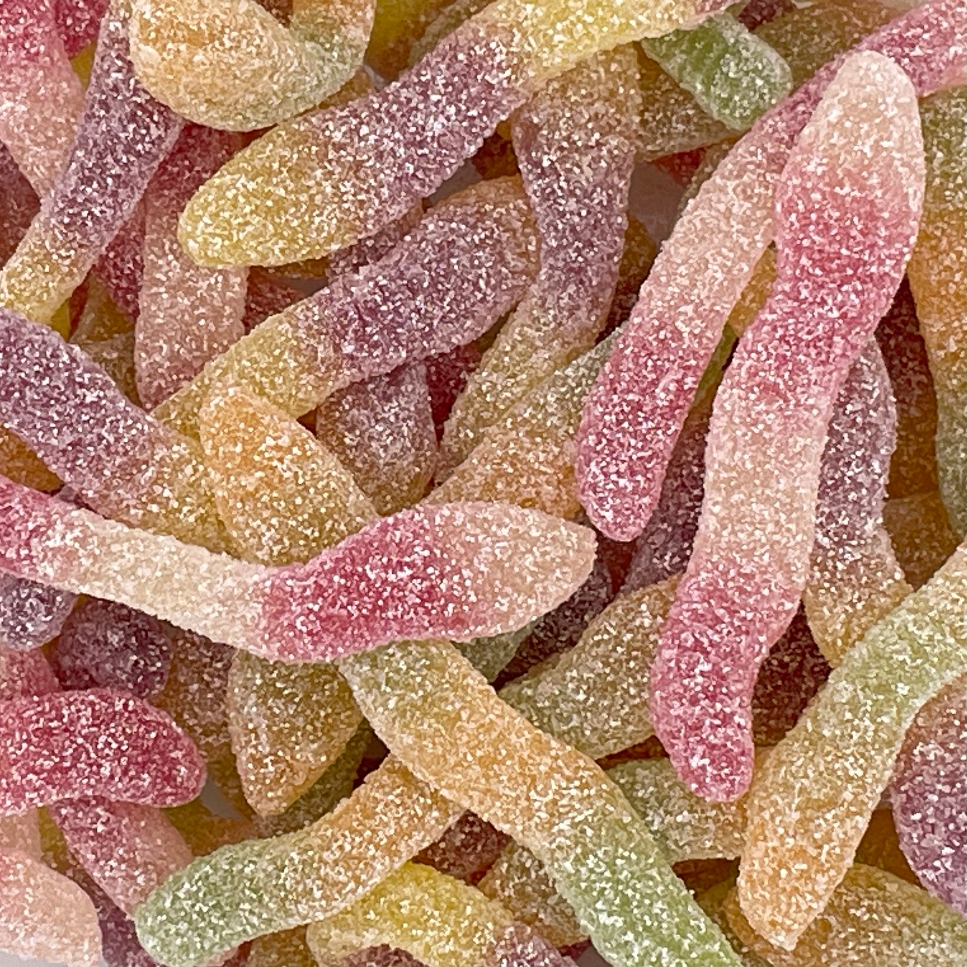 Fizzy Jelly Snakes - Sour fruit flavoured jelly sweets.