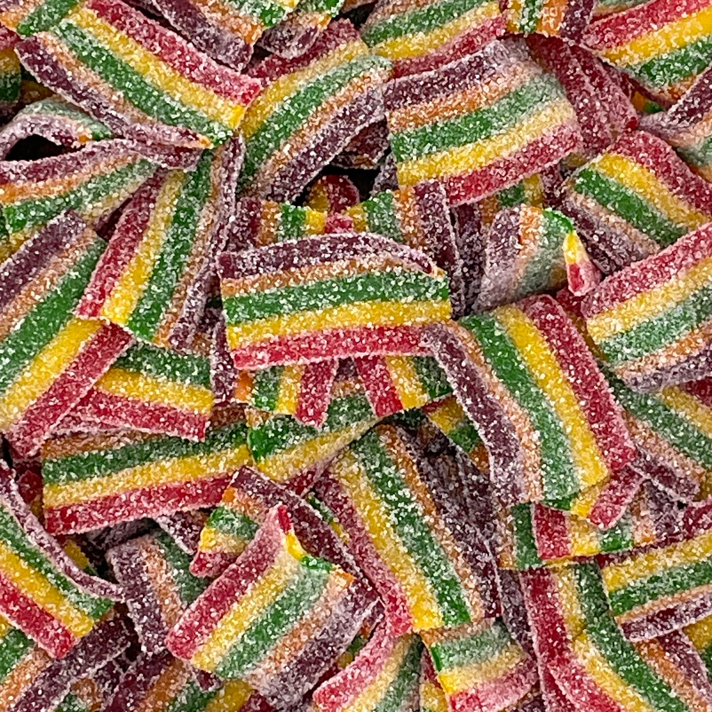 Vidal Fizzy Rainbow Bites - Fruit flavour rainbow belts pieces.