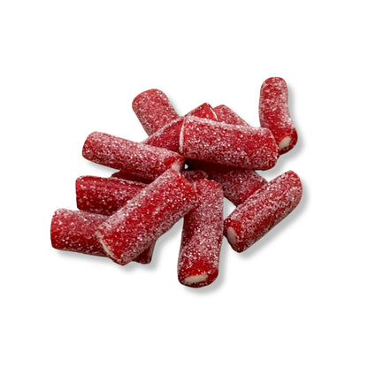 Kingsway Fizzy Strawberry Bites -Sour sugar coated strawberry and cream flavour sweets.