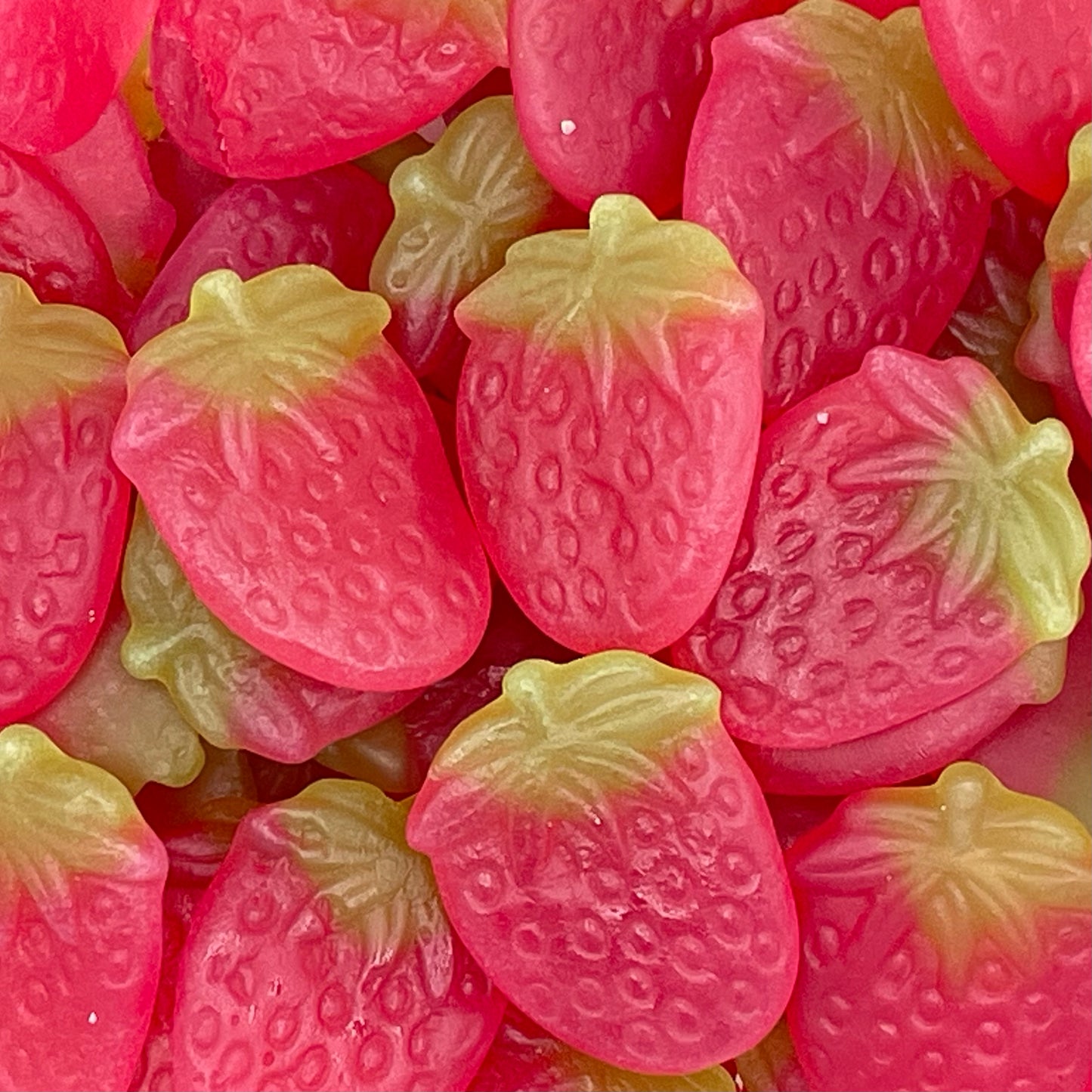 Giant Strawberries - Strawberry flavoured jelly sweets.