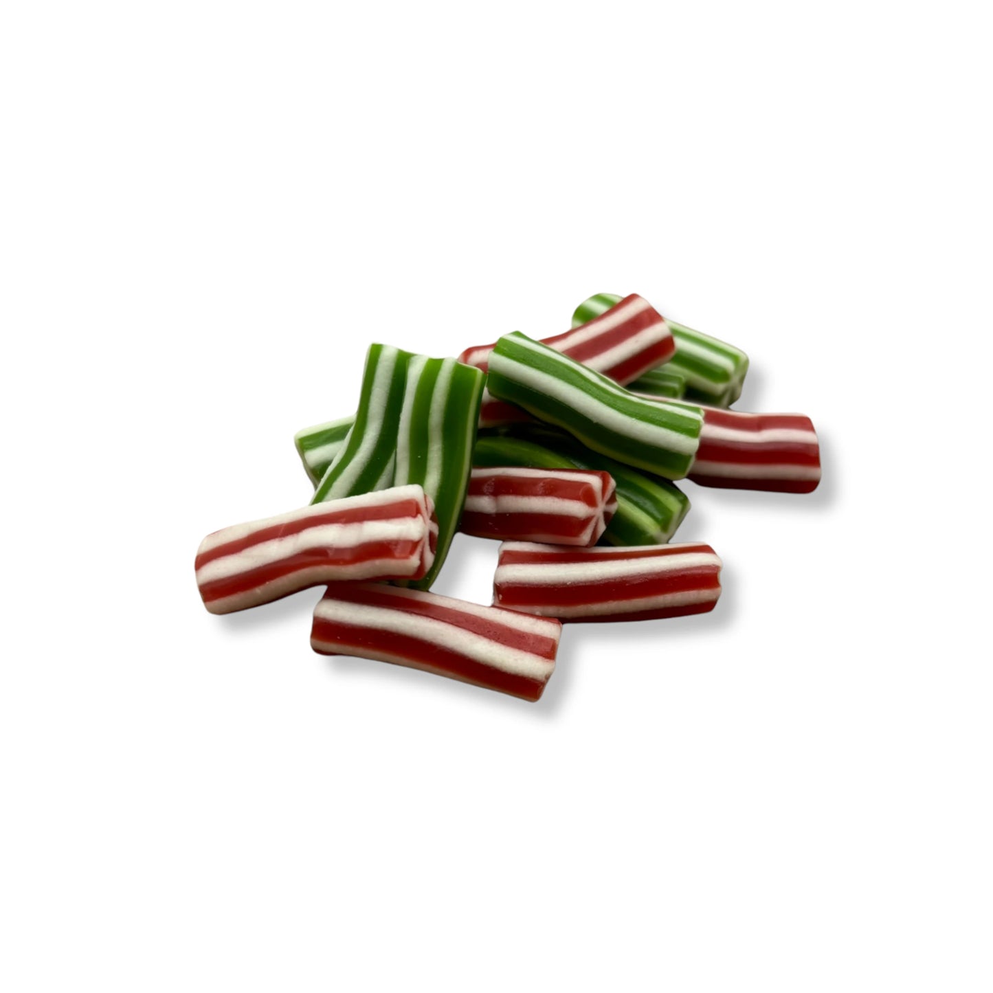 Kingsway Green & Red Candy Poles - Strawberry, cream and watermelon flavour sweets with a sugar paste filling.