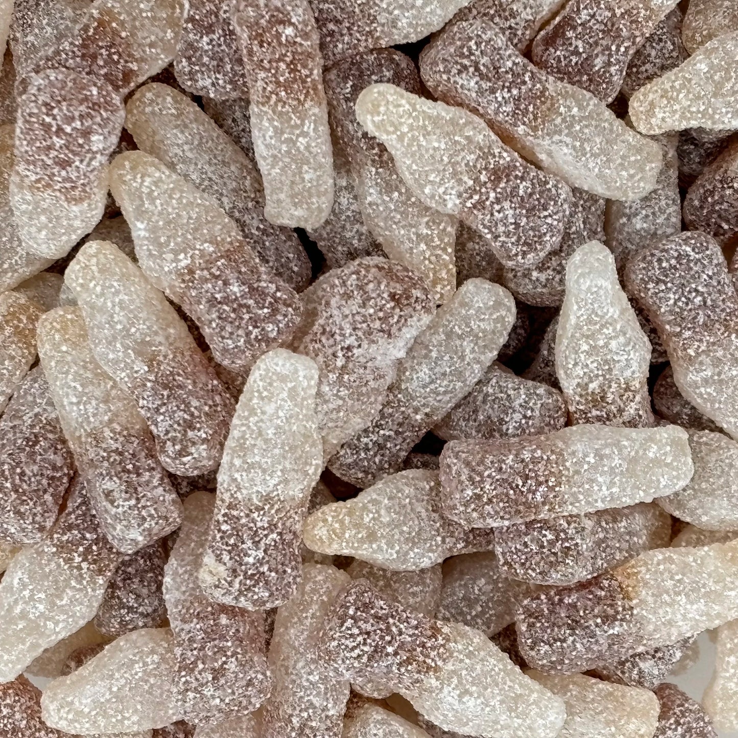 Kingsway Fizzy Cola Bottles - Cola flavour jelly sweets with a sour coating.