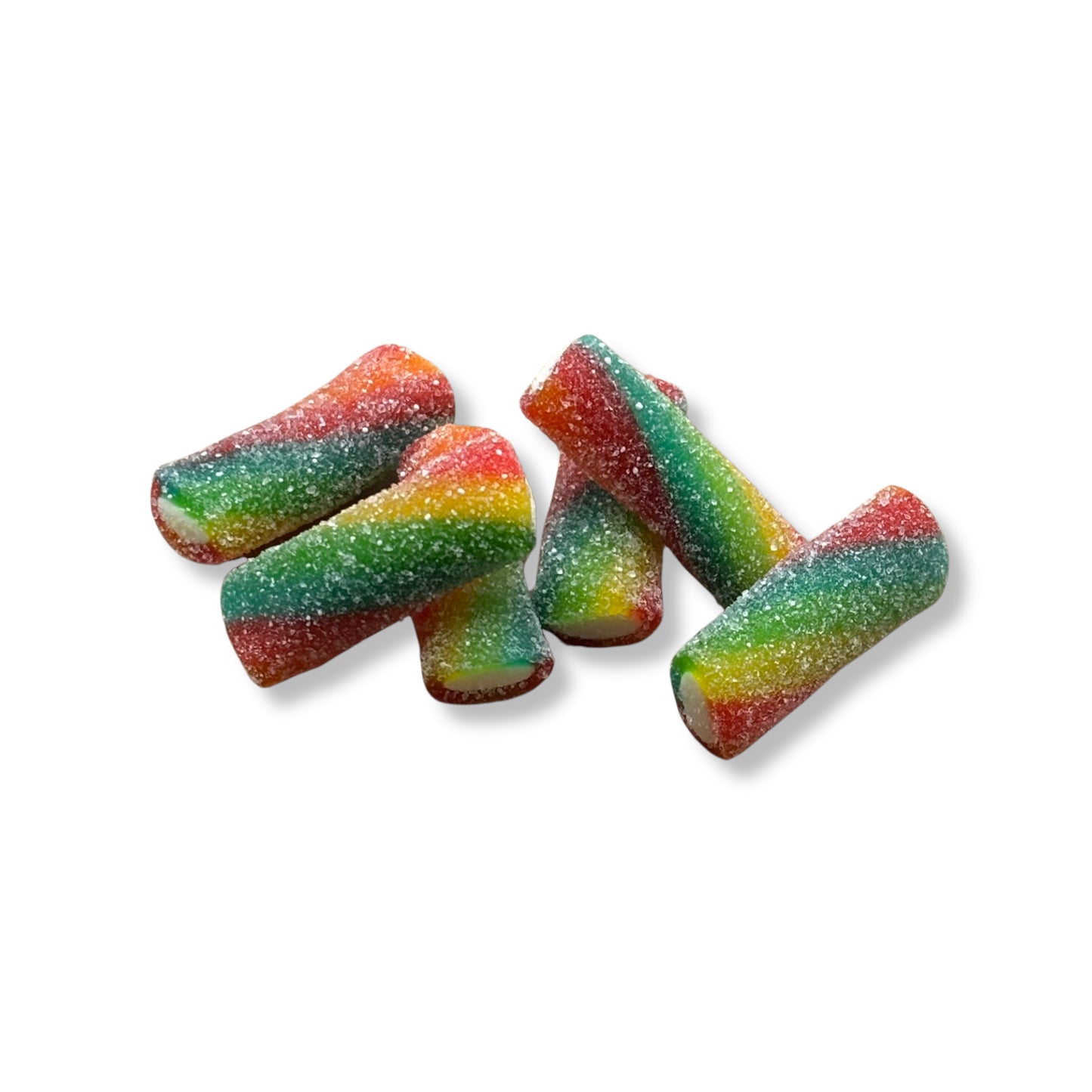 Kingsway Fizzy Rainbow Pencil Bites - Sour sugar-coated fruit and cream flavour sweets.