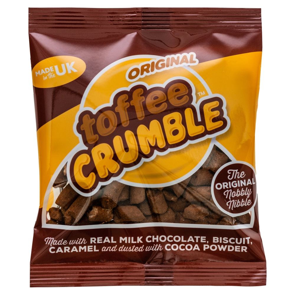 Sweet Dreams Original Toffee Crumble - Chocolate, biscuit and caramel flavoured confectionery dusted with cocoa powder. The original nobbly nibble.