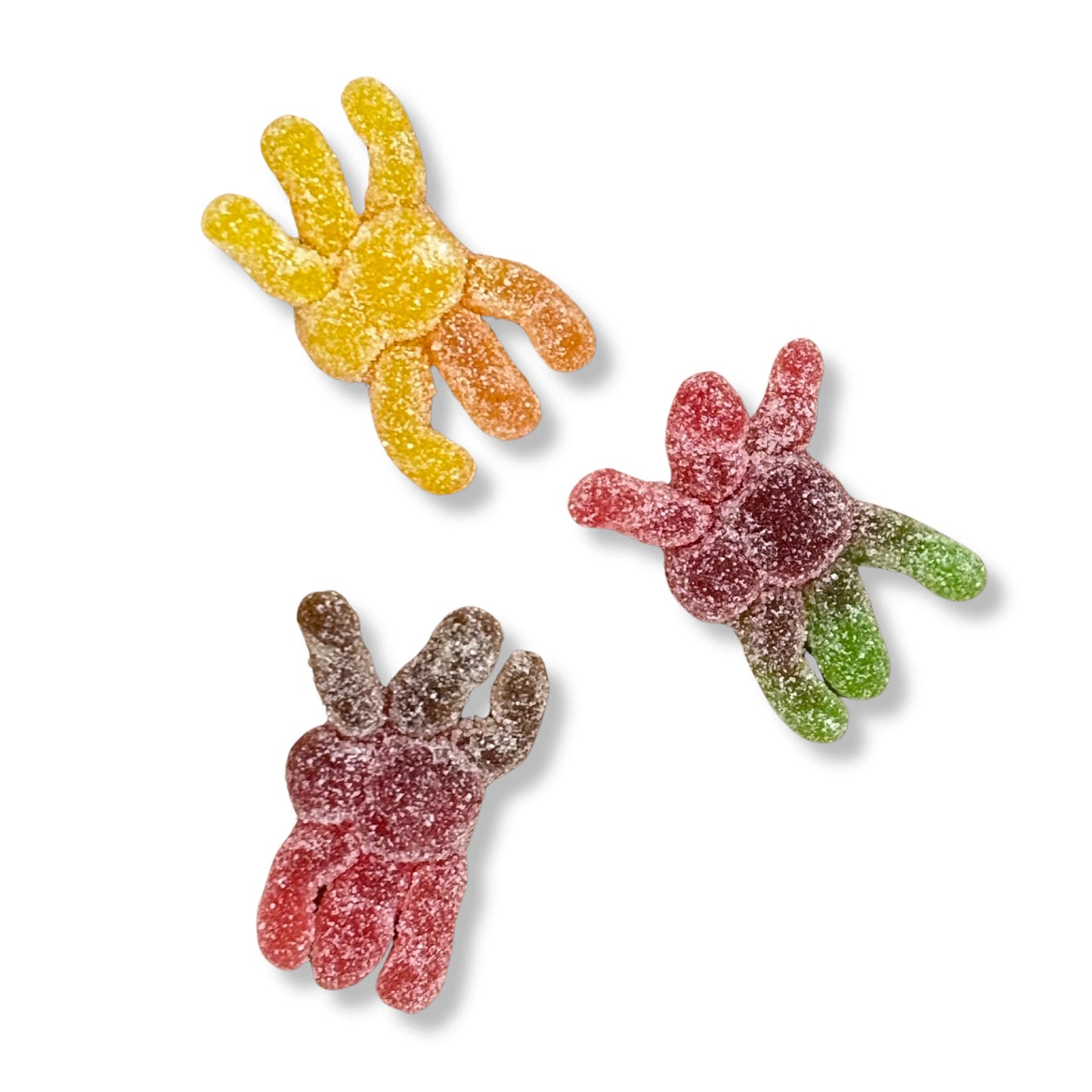 Vidal Sour Spiders - Fruit flavoured jelly spiders with a sour sugar coating.