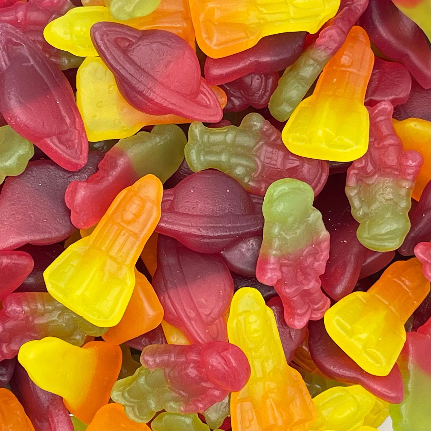 Space Mix - A cosmic mix of fruit flavour gummies.