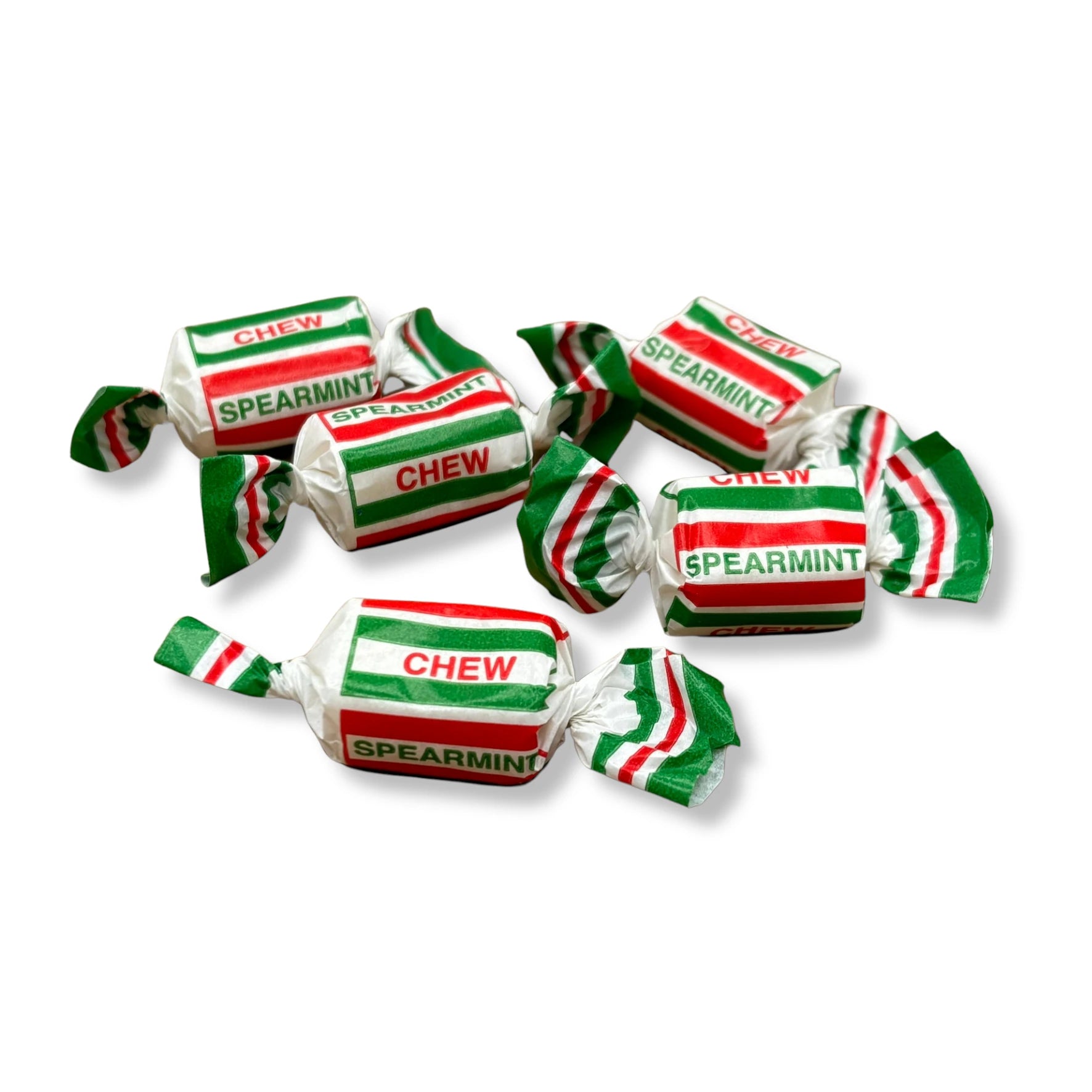 The Real Candy Co Spearmint Chews - Individually wrapped Spearmint flavour chews.