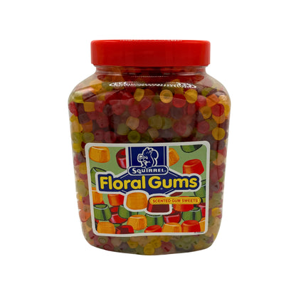 Squirel Floral Gums Jar - Scented gummy sweets.