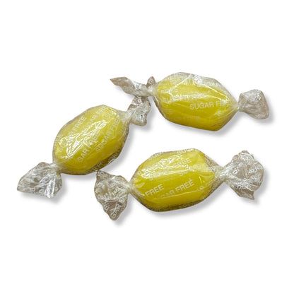 Stockley's Sugar Free Sherbet Lemons - Individually wrapped sugar free lemon flavoured hard boiled sweets with a fizzy centre.