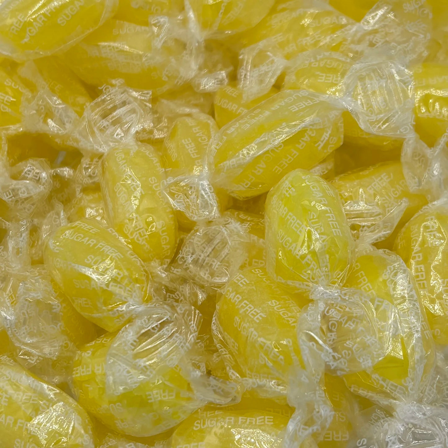 Stockley's Sugar Free Sherbet Lemons - Individually wrapped sugar free lemon flavoured hard boiled sweets with a fizzy centre.