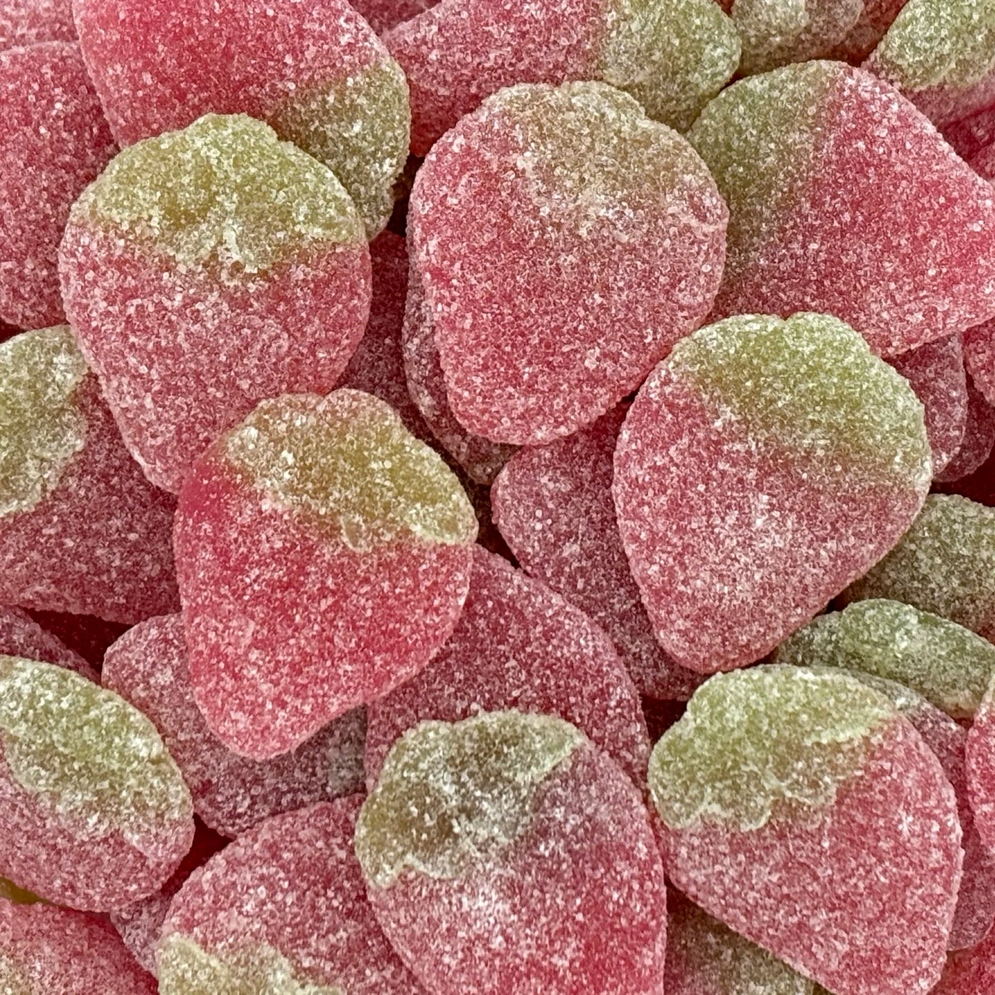 Kingsway Sugar Coated Strawberries - Sugar coated strawberry flavoured chewy sweets.