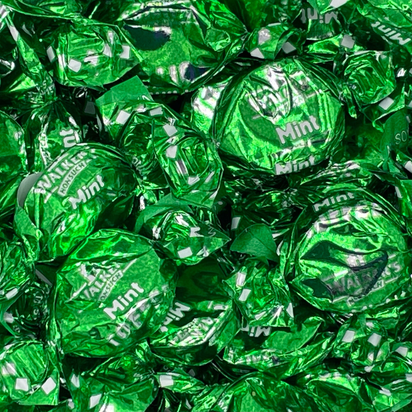 Walkers Nonsuch Mint Toffees - Wrapped mint flavoured creamy toffees.